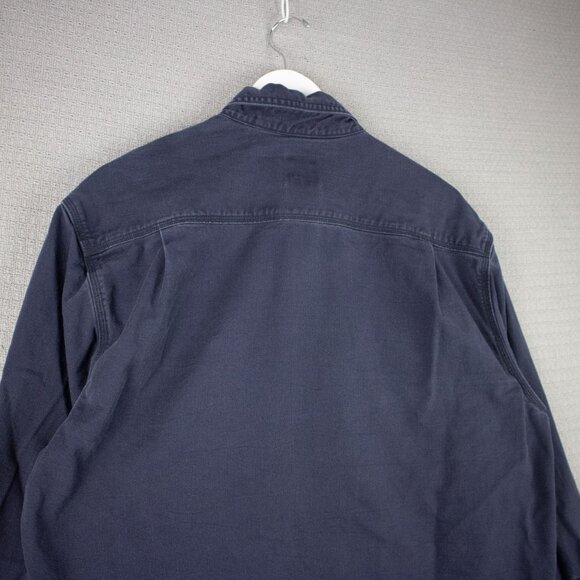 Carhartt FR Navy Button Up Shirt Mens Large FRS160 DNY - Picture 6 of 7